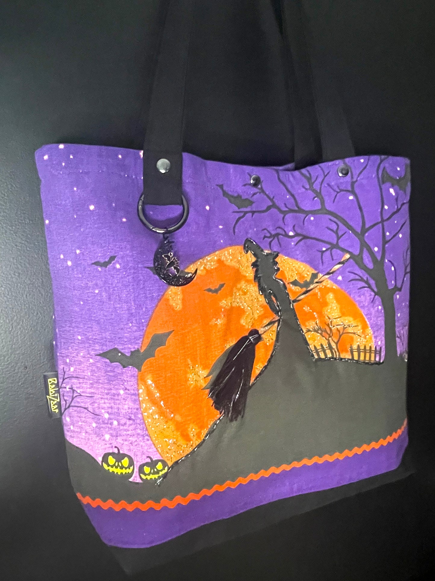 babizaar zoe-amethyst amber bbff tote bag hanging 3