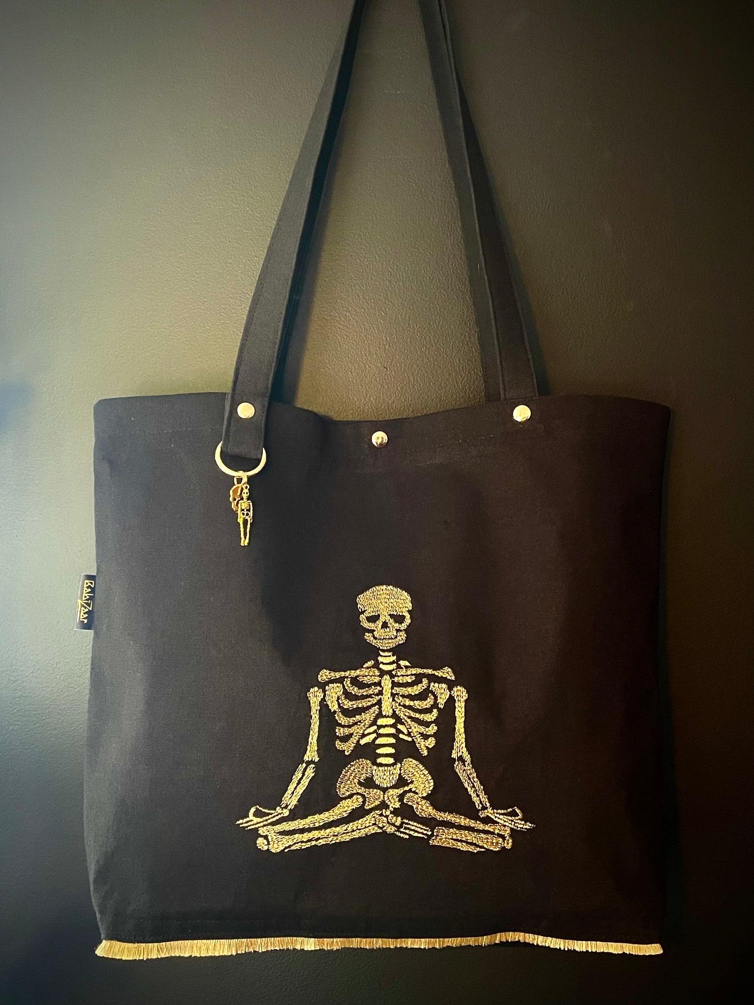 babizaar skelly zen bbff tote bag hanging