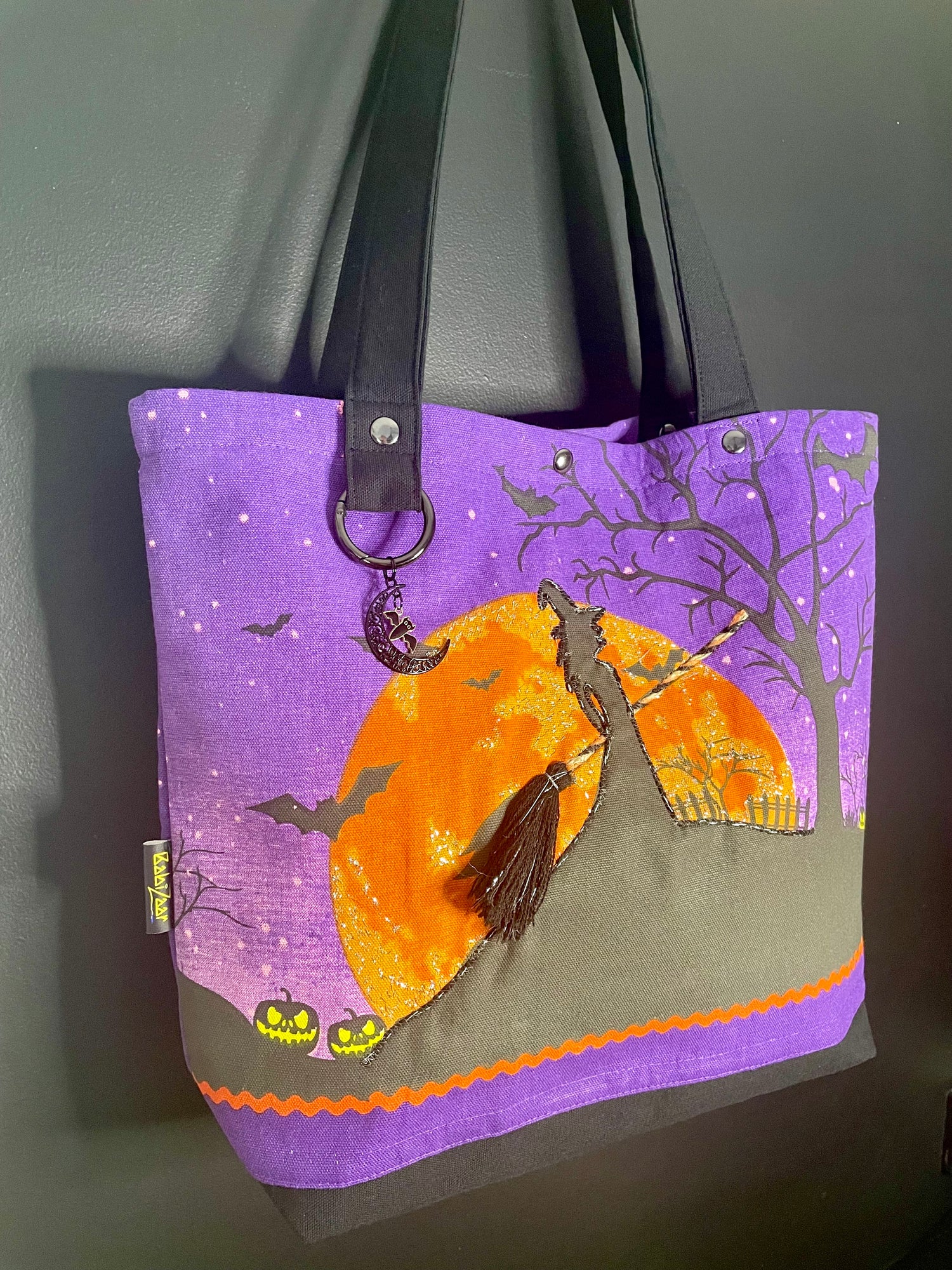 babizaar zoe-amethyst amber bbff tote bag hanging 2